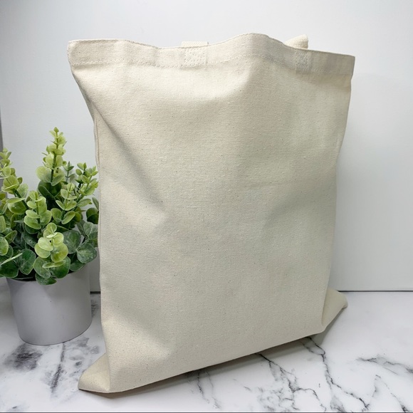 Natural Canvas Tote Cotton Bag Size 15x16” - Picture 3 of 7
